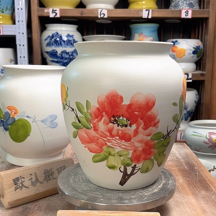 陶高26口18.5牡丹陶瓷