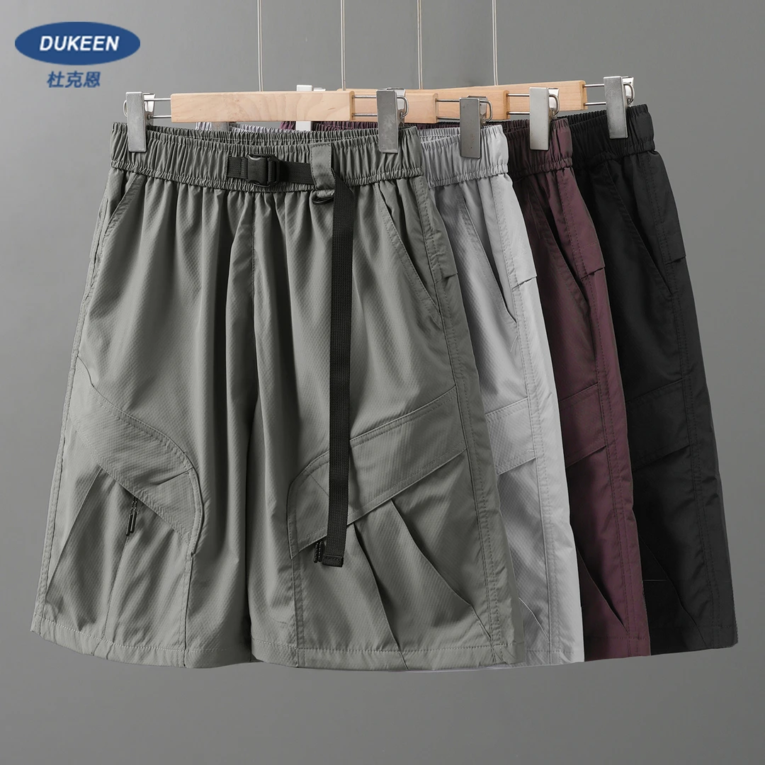 杜克恩美式速干机能短裤男夏季外穿休闲宽松薄款冰丝工装五分裤子