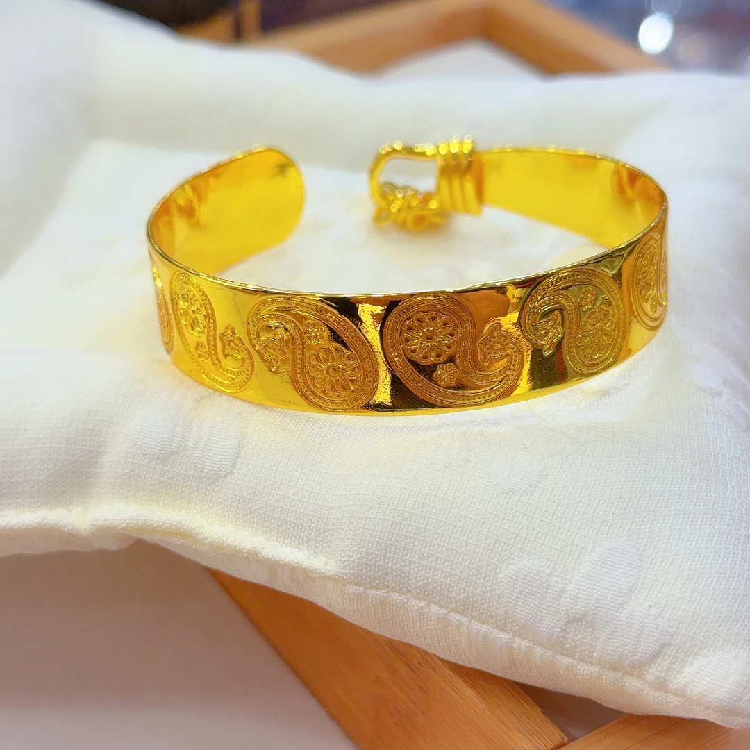 铜合金手镯 爱纳扎尔不易掉色才时尚百搭新款金色精美手链79577