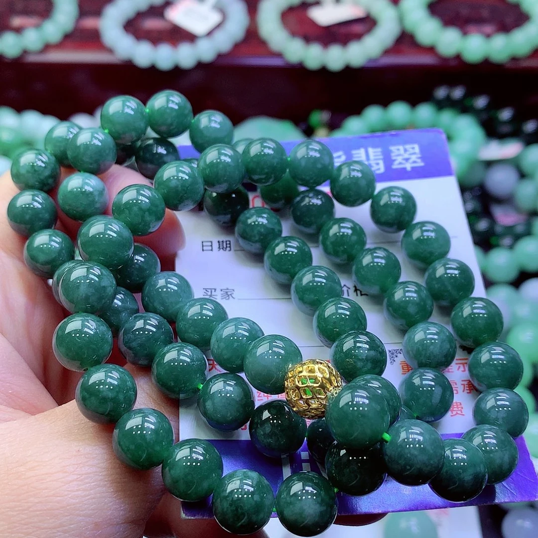 翡翠未镶嵌毛衣链