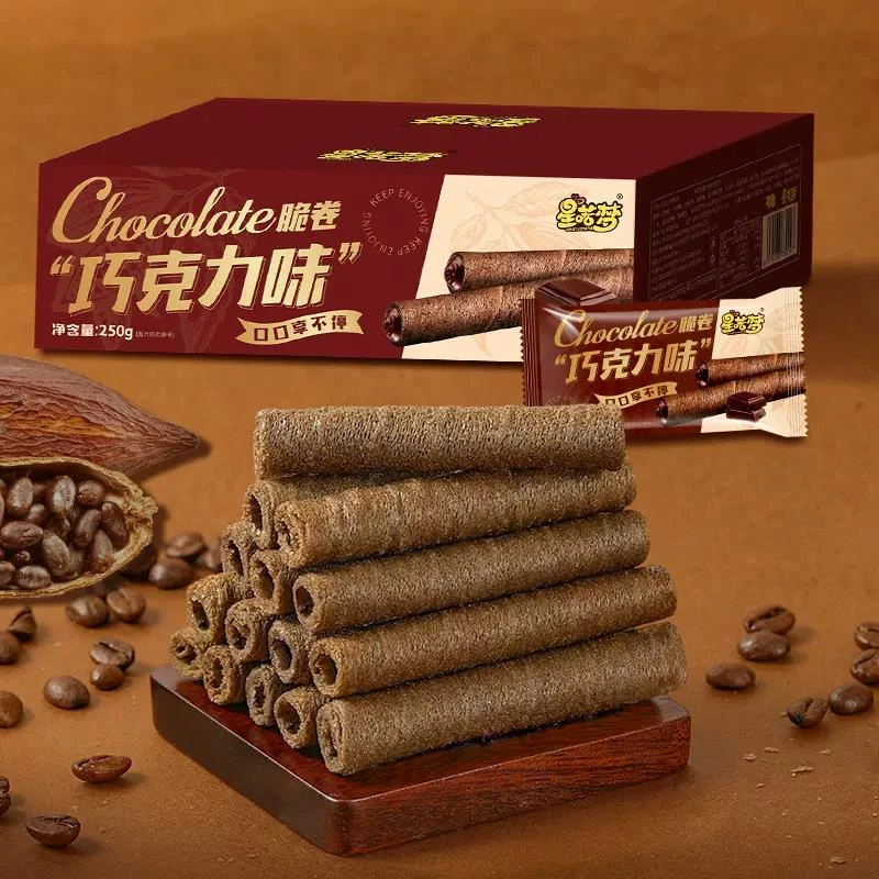 小杨哥喏酱星喏梦巧克力味脆卷蛋卷酥夹心网红休闲小零食整箱