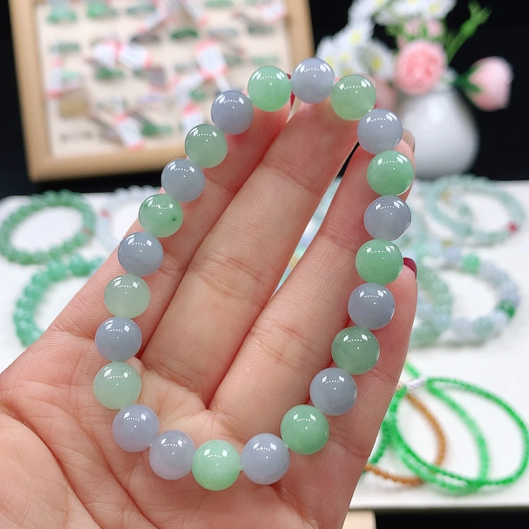 翡翠未镶嵌手链8.3mm