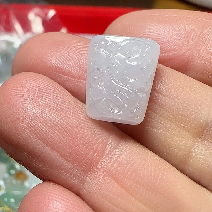 翡翠未镶嵌颈饰天然缅甸翡翠紫色小件