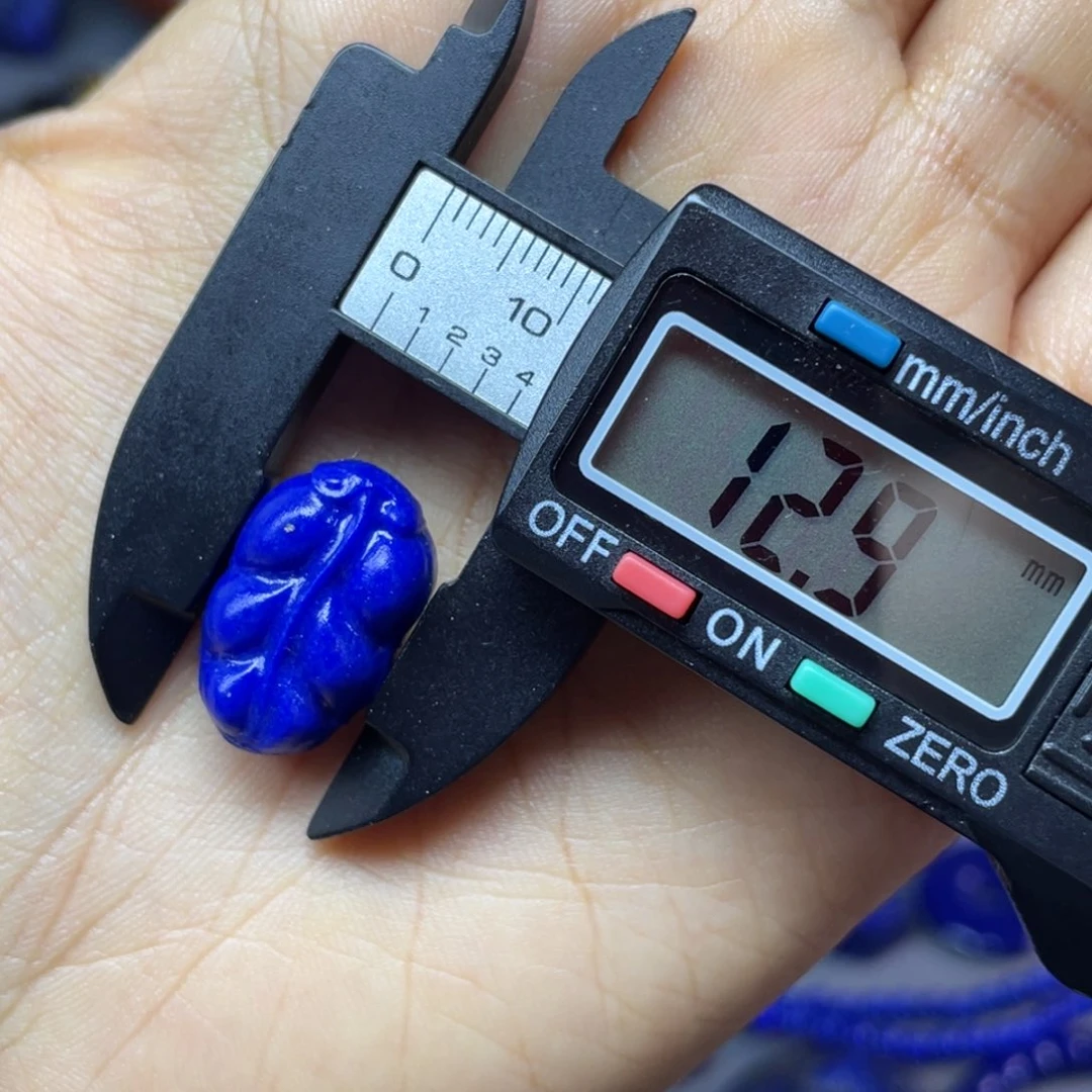 青金石未镶嵌12×20mm叶子配饰