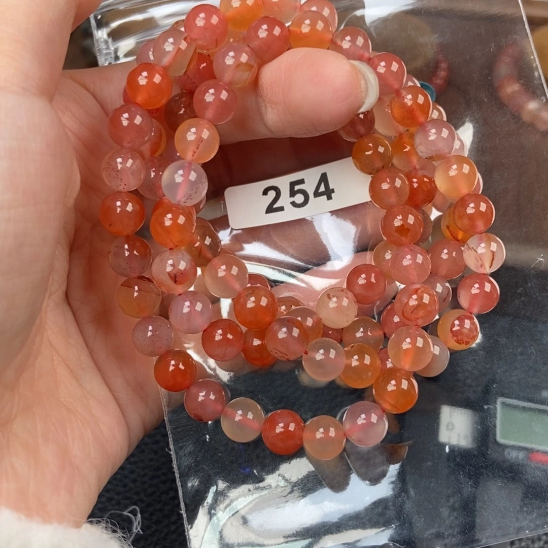 南红玛瑙未镶嵌手链卡7.8