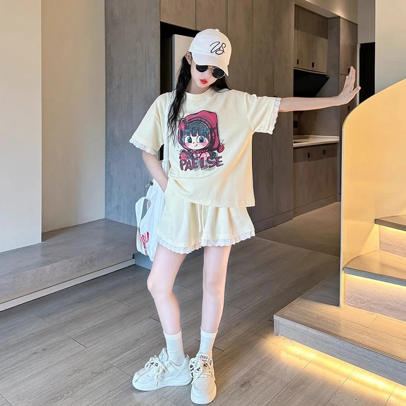 女童套装春秋2025新款6-12岁15岁中大童运动外套休闲裤子两件套潮