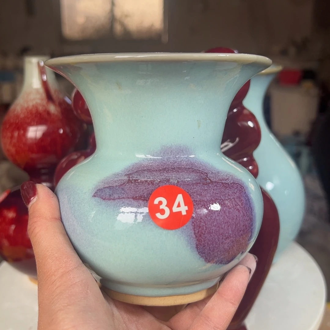 摆件郑家钧窑摆件微