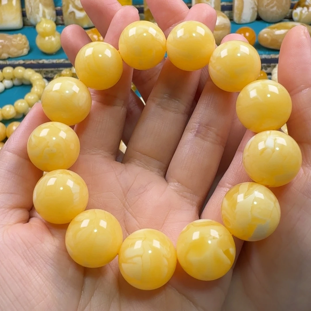 琥珀未镶嵌手链同料