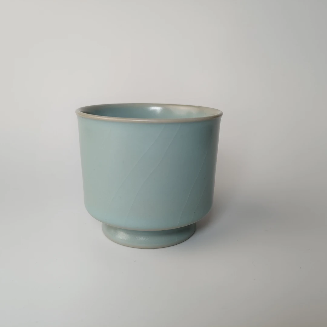 【溱水河甄选】小容天杯2级 汝窑主人杯全手工精工薄胎仿古釉80毫升