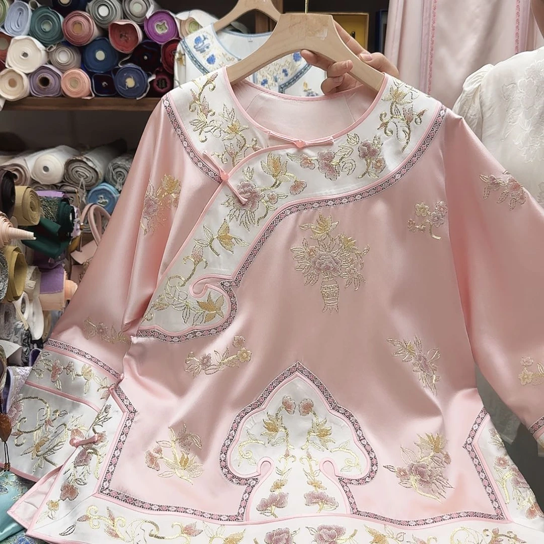 苏绣太太服22胸围110衣长65