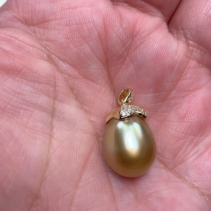 颈饰银S925镶嵌海水珍珠