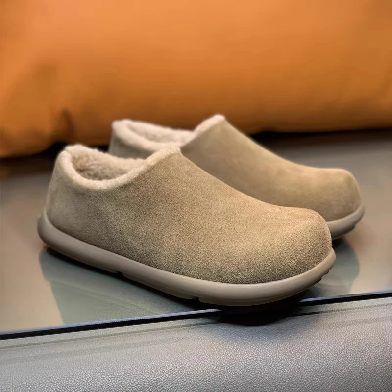 男女同款冬季保暖真皮羊皮毛一体雪地靴男低帮羊毛鞋舒适勃肯鞋