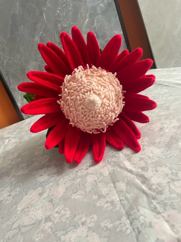 手工编织帝王花，客厅摆件，花瓣花叶还可以打开