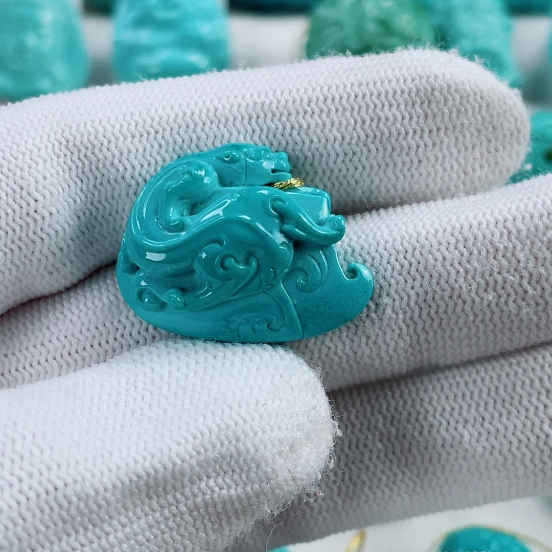 绿松石未镶嵌车挂