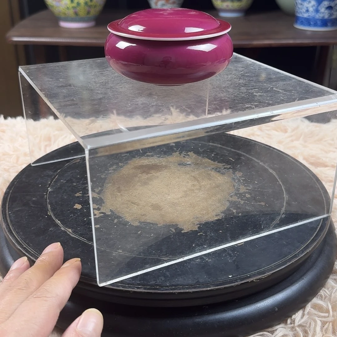 瓶烟脂红水于陶瓷摆件