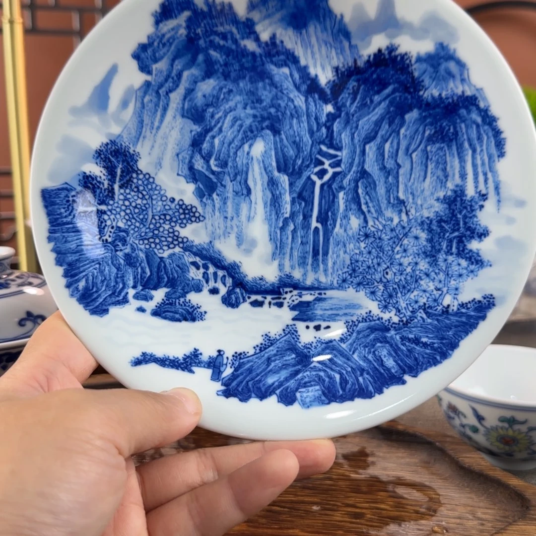 瓷片景德镇手绘青花茶器191