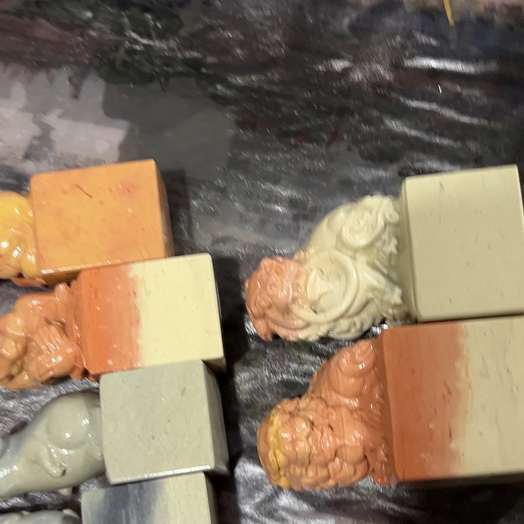 小***葩印石昌化石6方石头