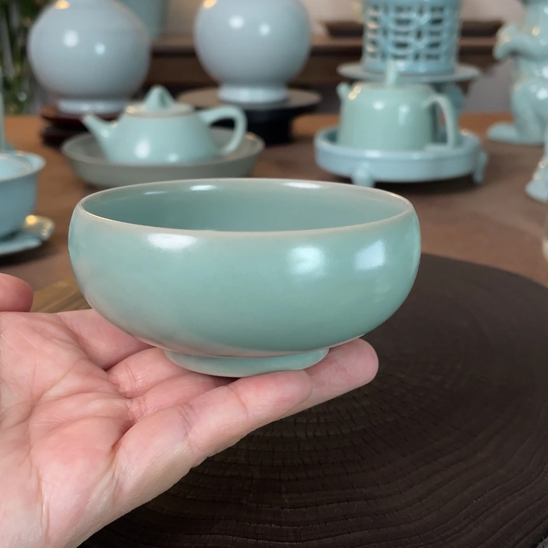 瓷禅定杯原矿汝瓷当代