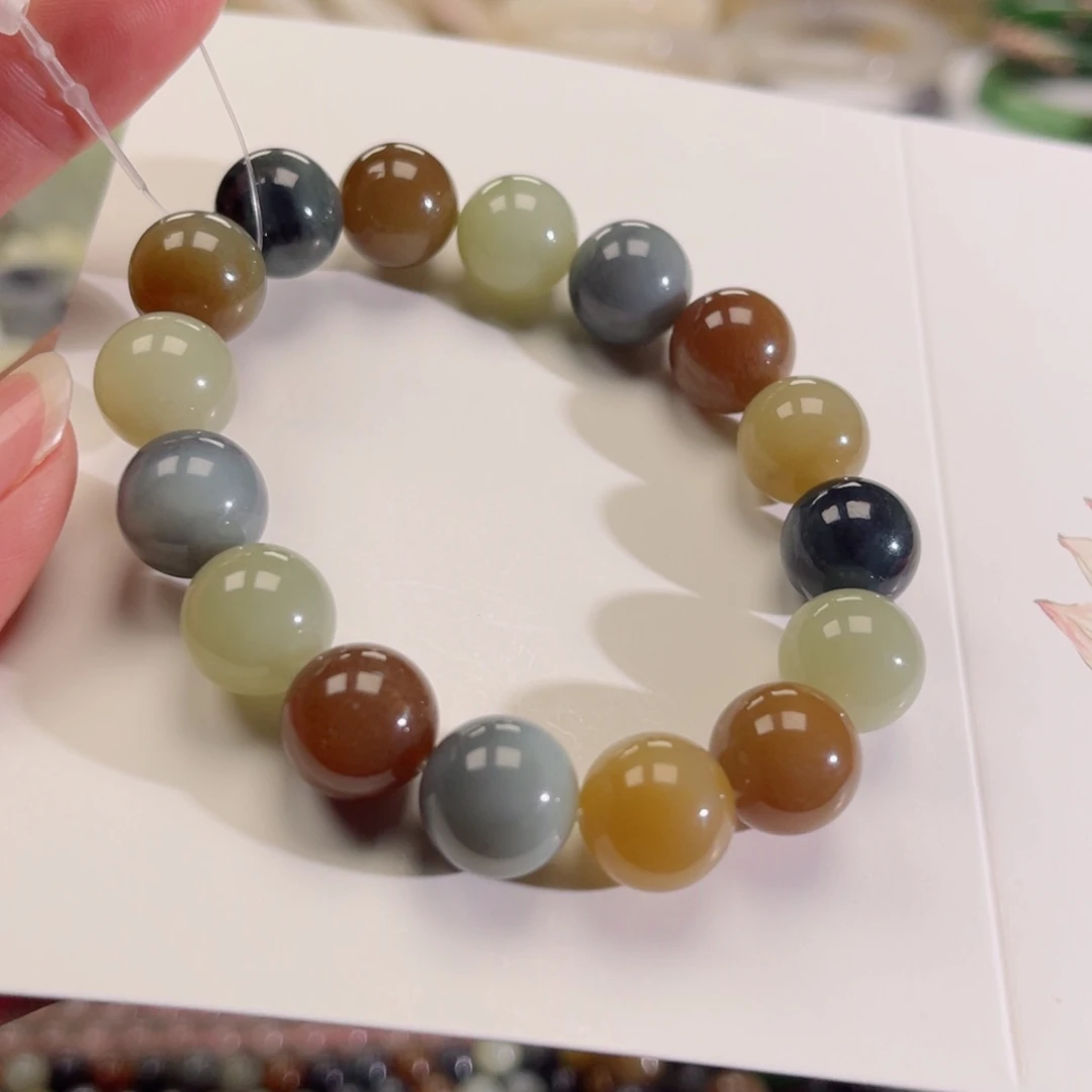 和田玉手链未镶嵌楼兰12手串