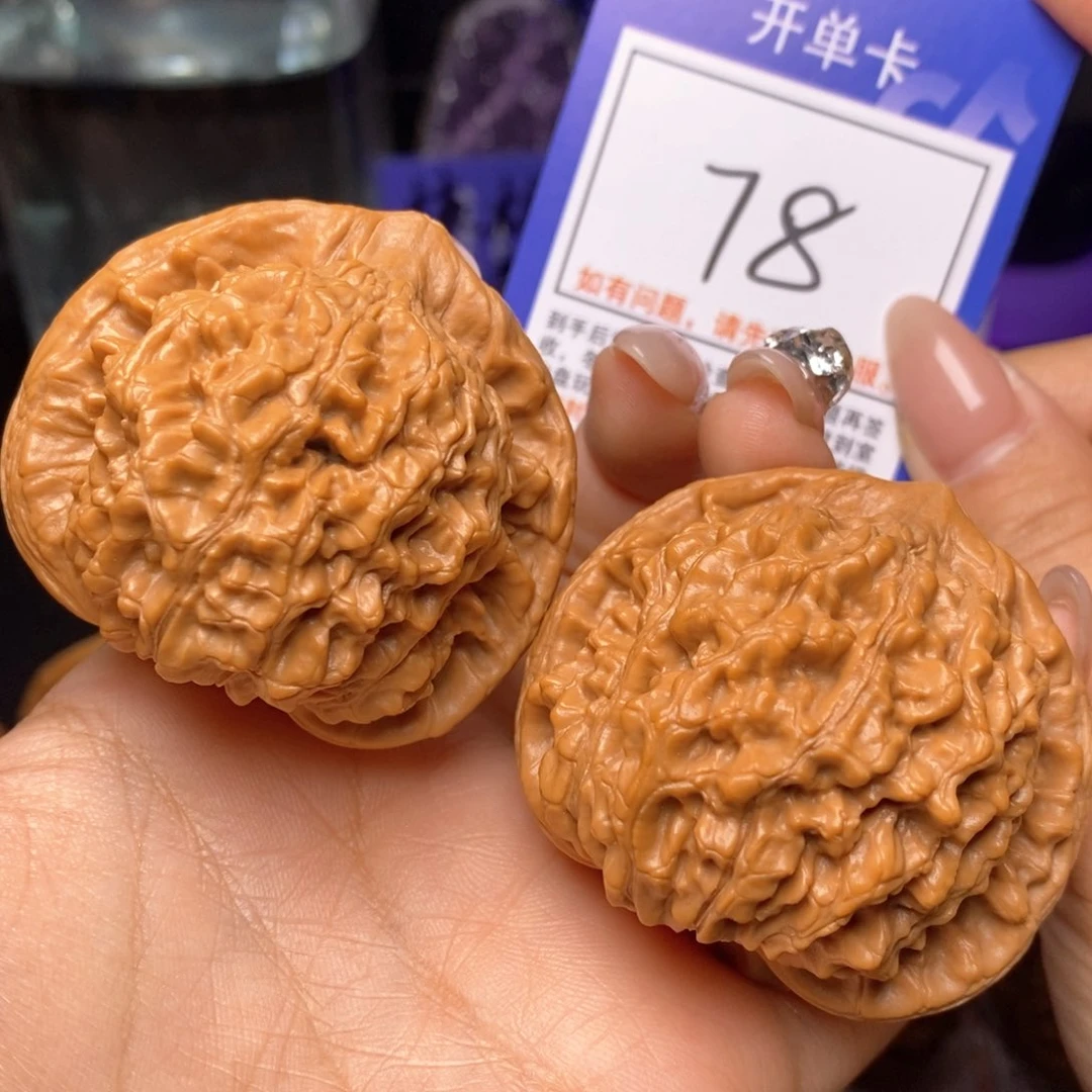 文玩核桃把件50全品官帽78