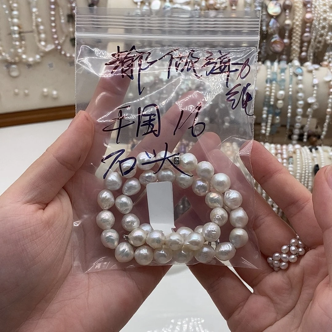 淡水珍珠手镯银S925镶嵌