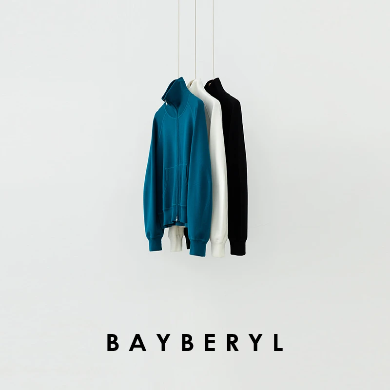 BAYBERYL老贝比利开衫*立领拉链插肩袖25春针织衫ZZS4L1709-1/14