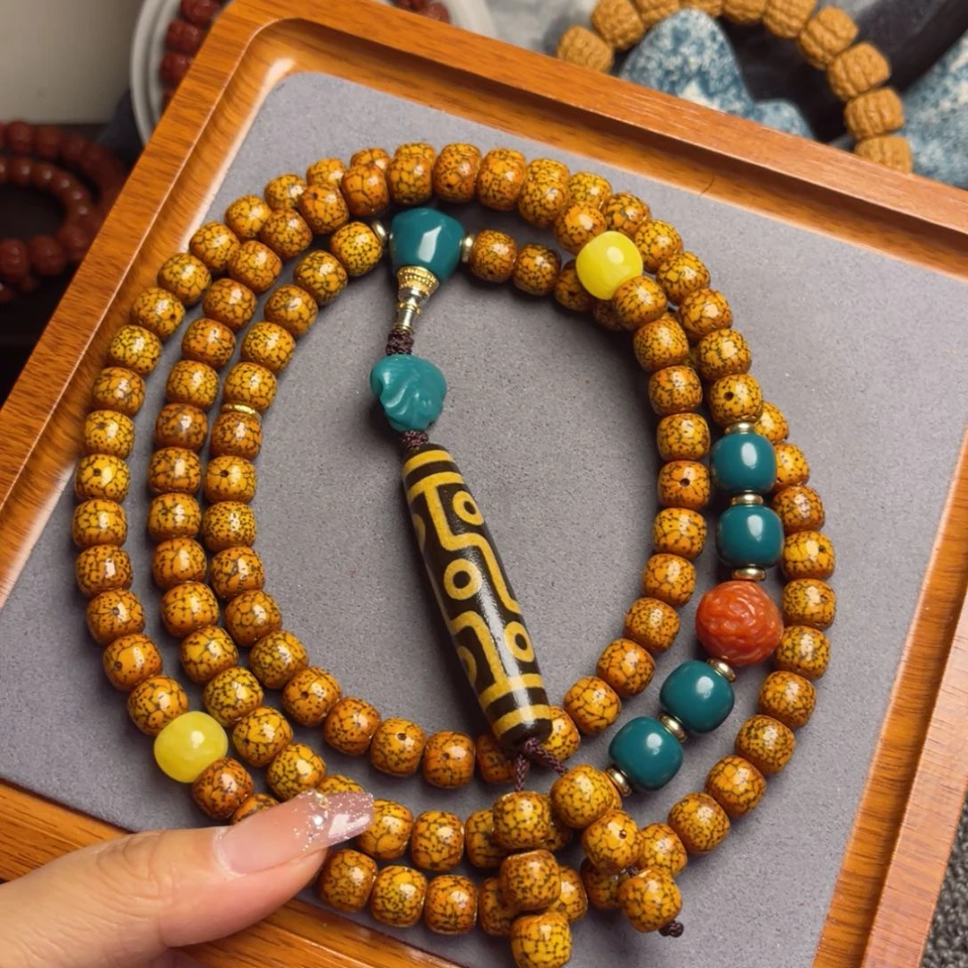 星月菩提吊坠老型桶珠星月菩提