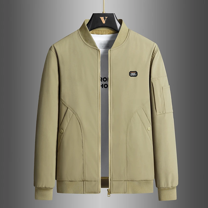 稻草人秋冬季棒球领休闲棉服男士复古工装飞行员夹克百搭大码外套