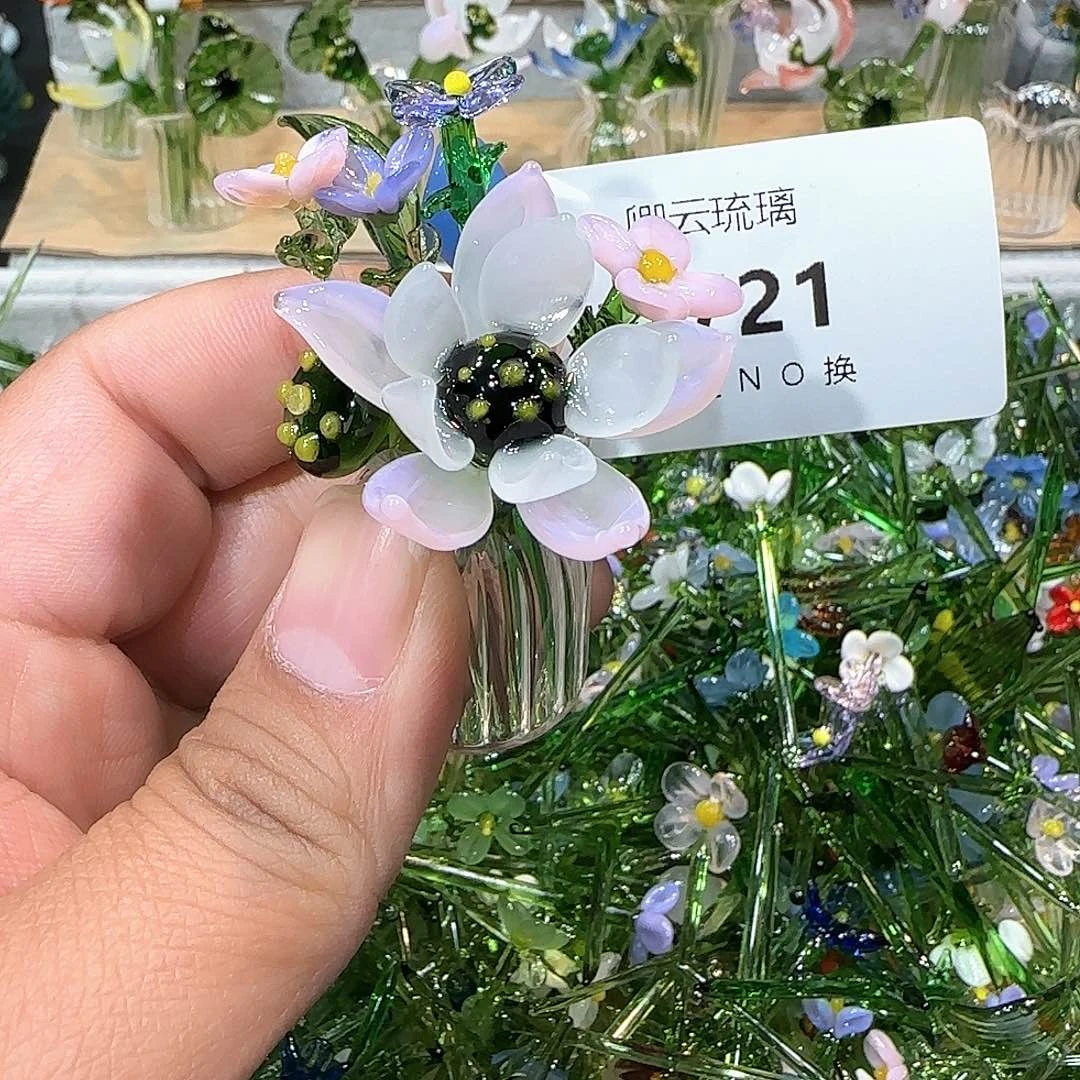 琉璃手工艺品还**亮721插花