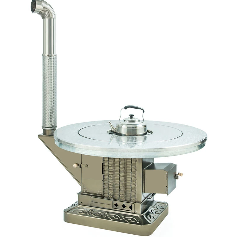 农匠不锈钢桌面+品牌气化炉柴煤碳三用烤火炉农村家用取暖炉