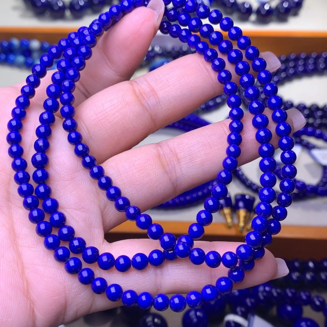 青金石未镶嵌手串4.5m