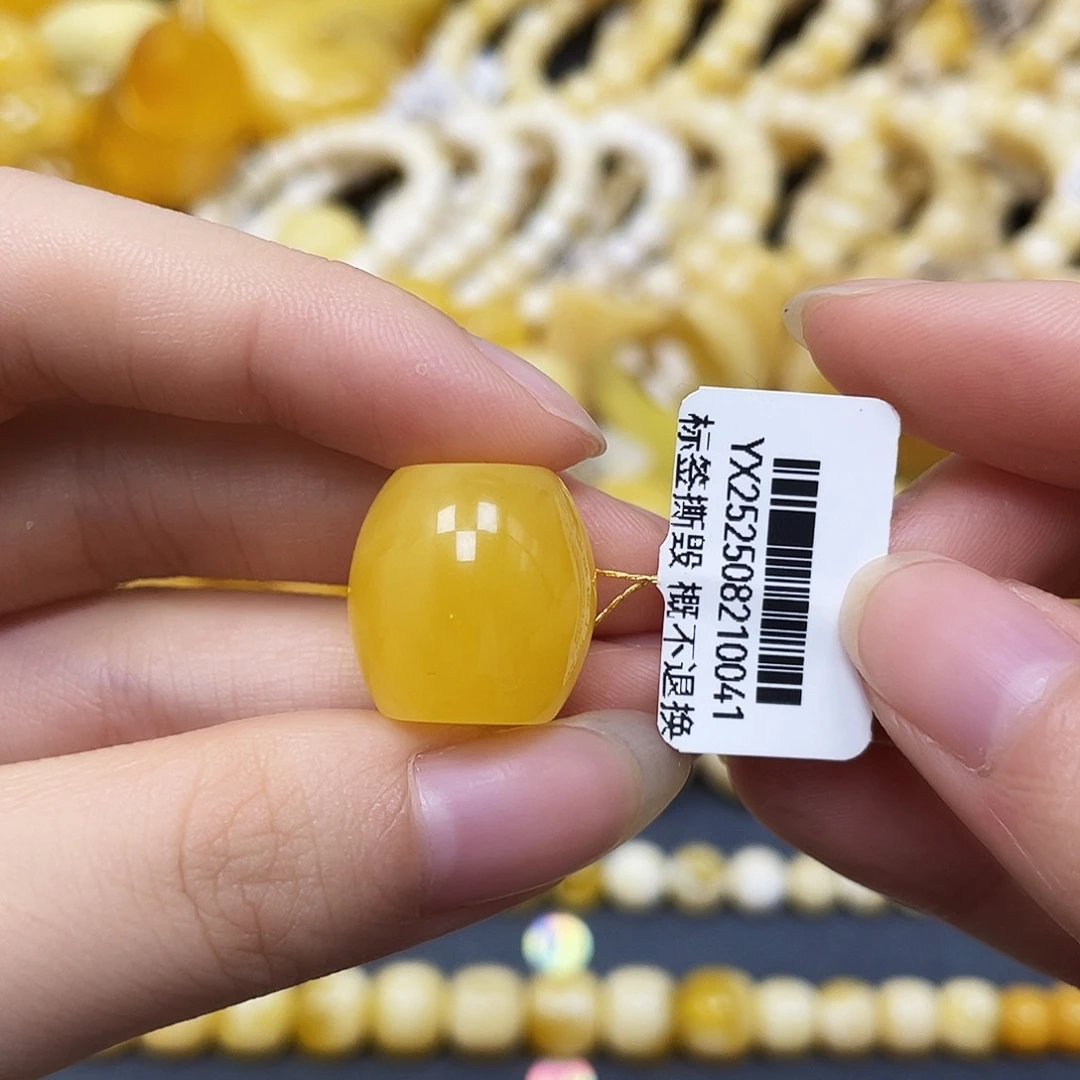 裸石蜜蜡未镶嵌桶珠16.6✖️17.2mm瑕