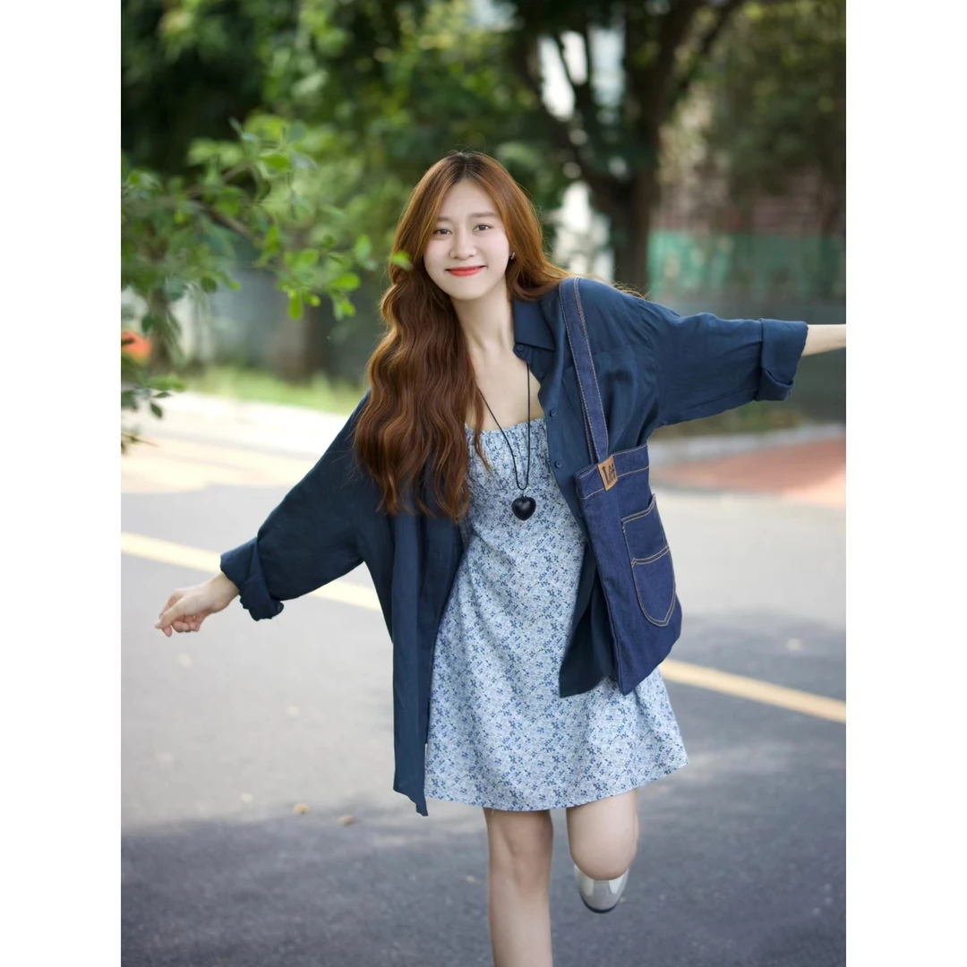 秋季套装女装2025新款高级韩系氛围高级春秋小个子穿搭碎花连衣裙