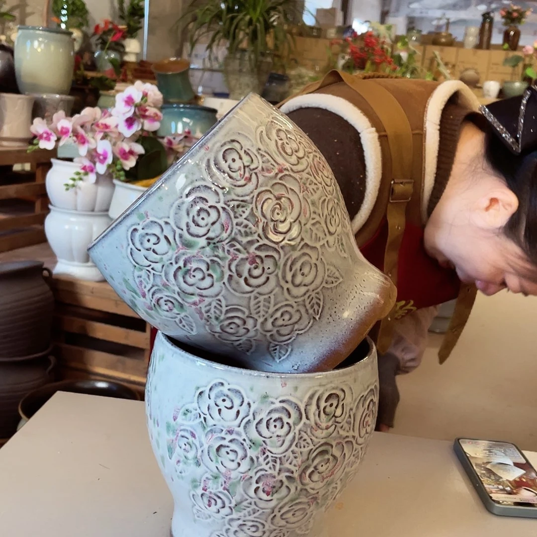 紫砂花盆高度20口径18