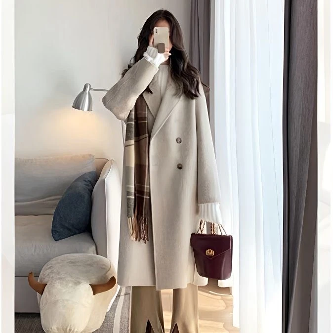 401-600秋冬季单面呢子大衣女士外套（请勿乱拍对应编码下单）