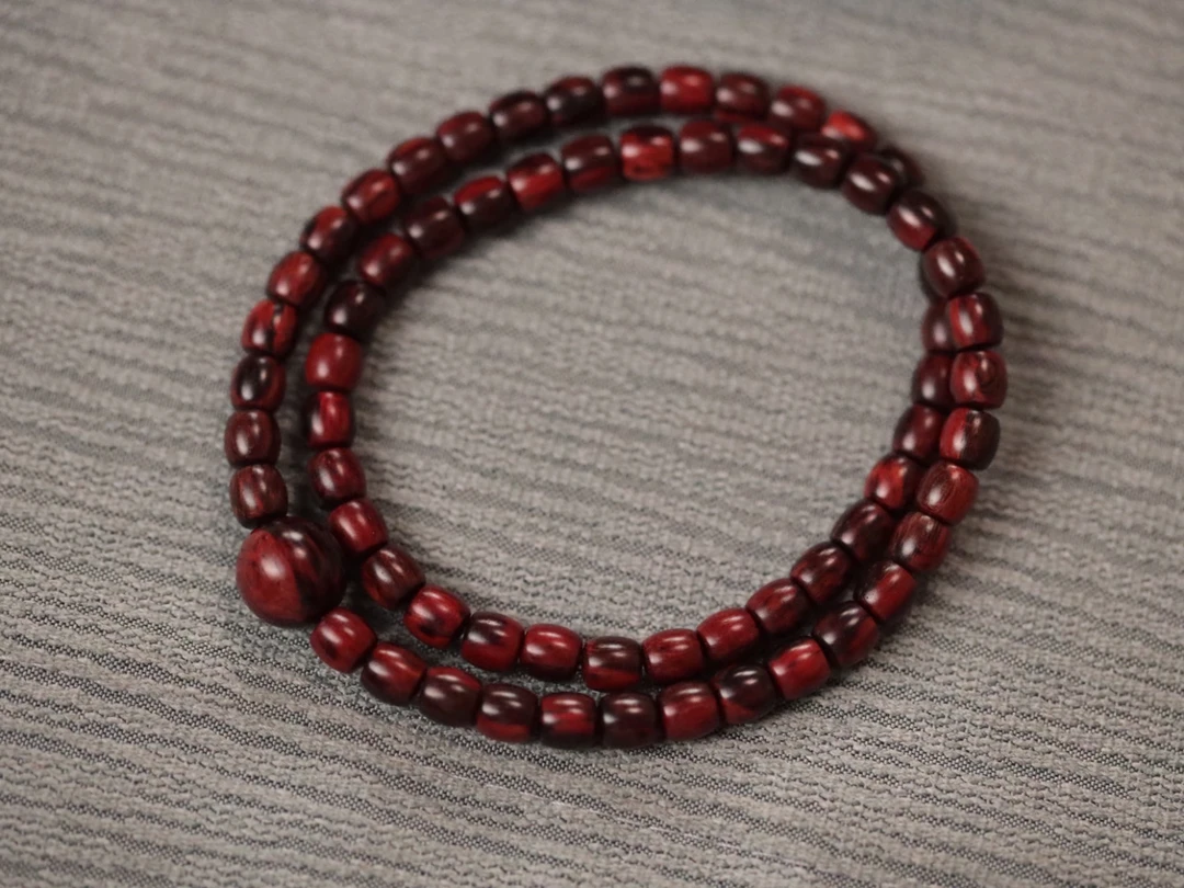 降真香 红降6x6mm直切【锁骨链】【顶珠：1.2cm红降】