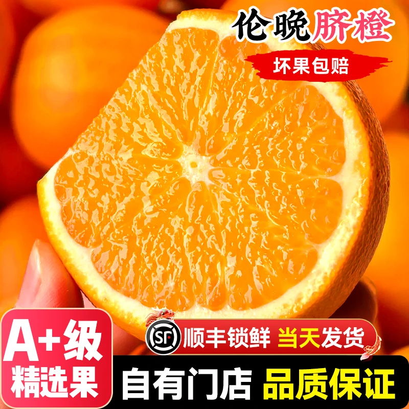 【顺丰送上门】 正宗伦晚脐橙爆甜春橙当季新鲜现摘孕妇水果5斤手剥橙子整箱包邮