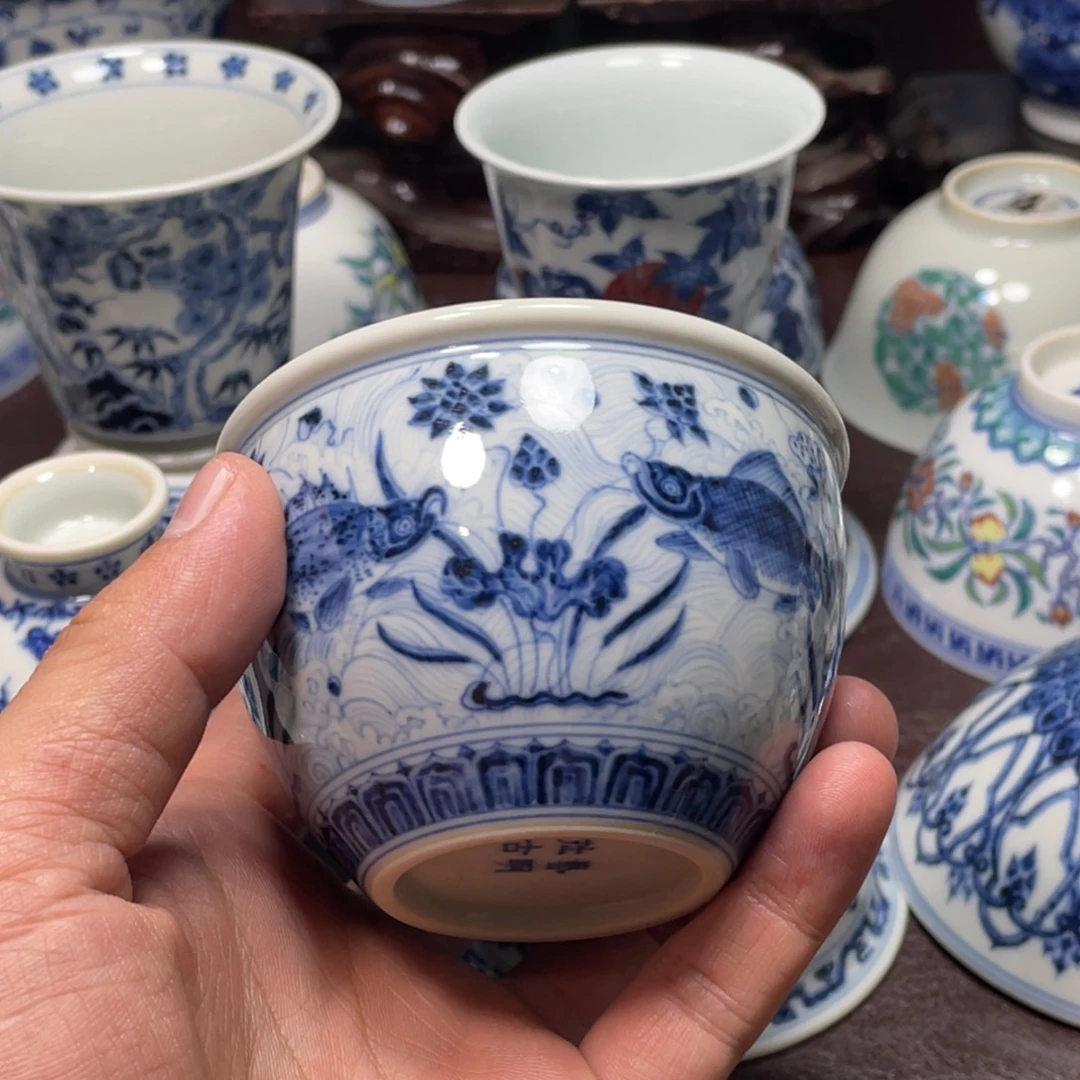 马***鹿杯景德镇陶瓷现代手工陶瓷茶具