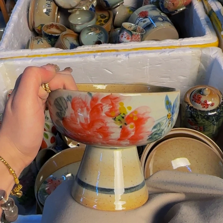 瓷片景德镇陶瓷手工手绘