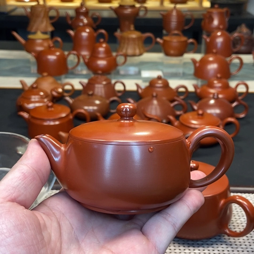 茶壶紫砂白*翁潮州手拉壶