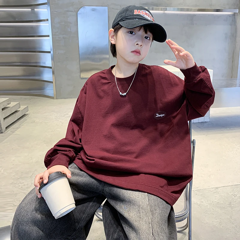 儿童装男童秋装卫衣2025新款打底衫秋款t恤中大童男孩秋季上衣潮