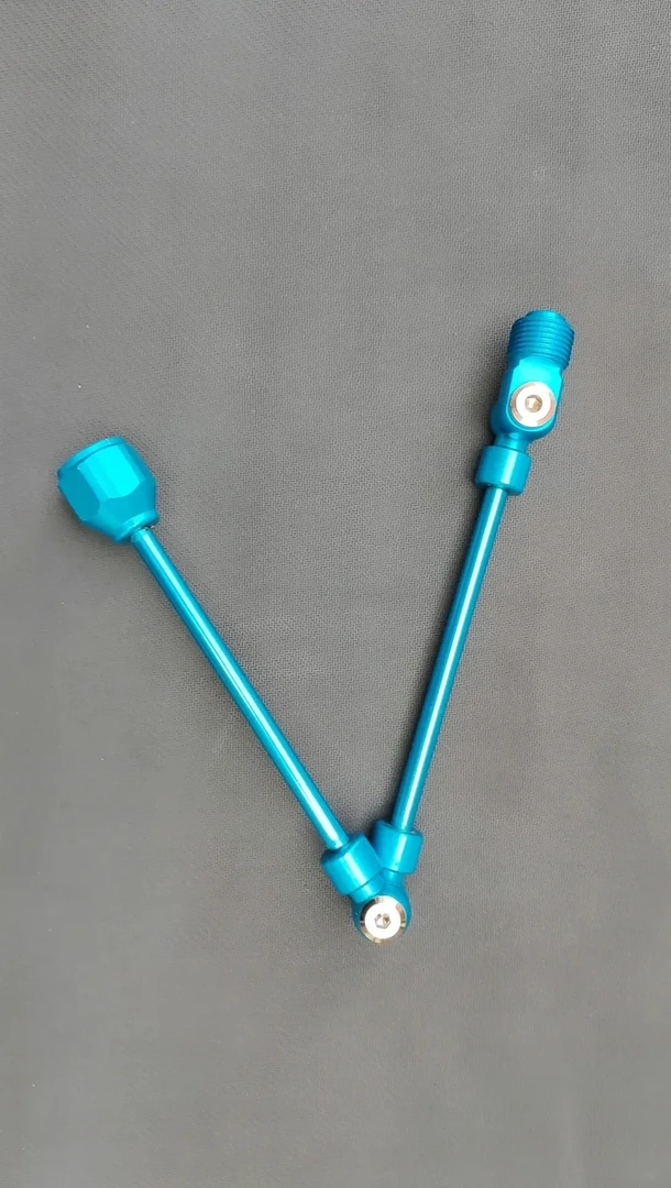 万向随意加长杆双喷枪喷嘴双枪喷杆喷头喷漆神器无气喷涂机配件