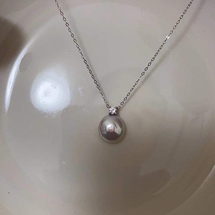 吊坠(赠链)淡水珍珠银S925镶嵌