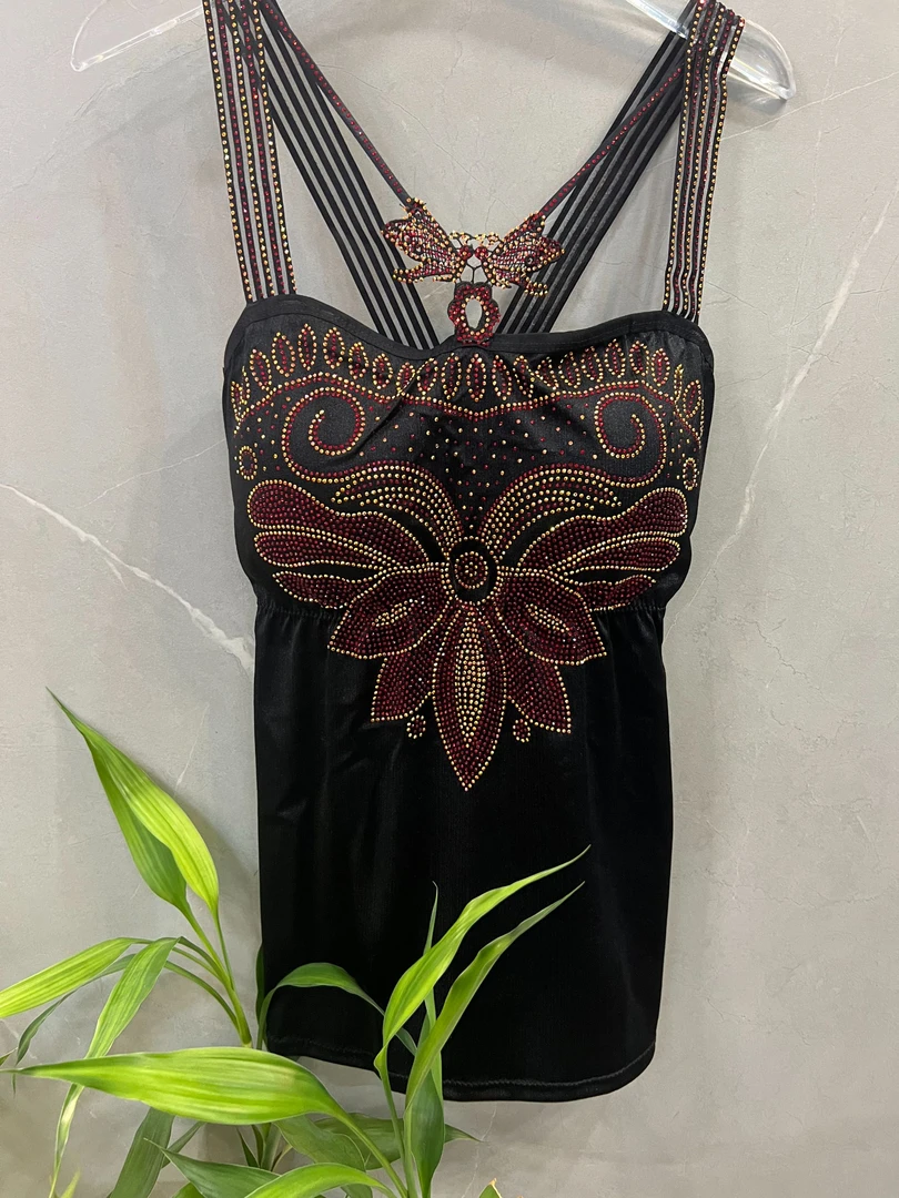 2025新款女生烫钻美背#078