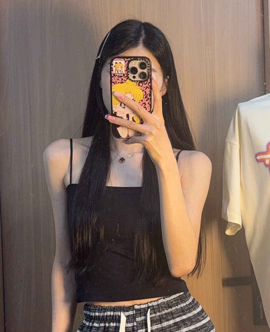抹胸吊带背心 带 胸垫女装修身显瘦美背短款打底上衣