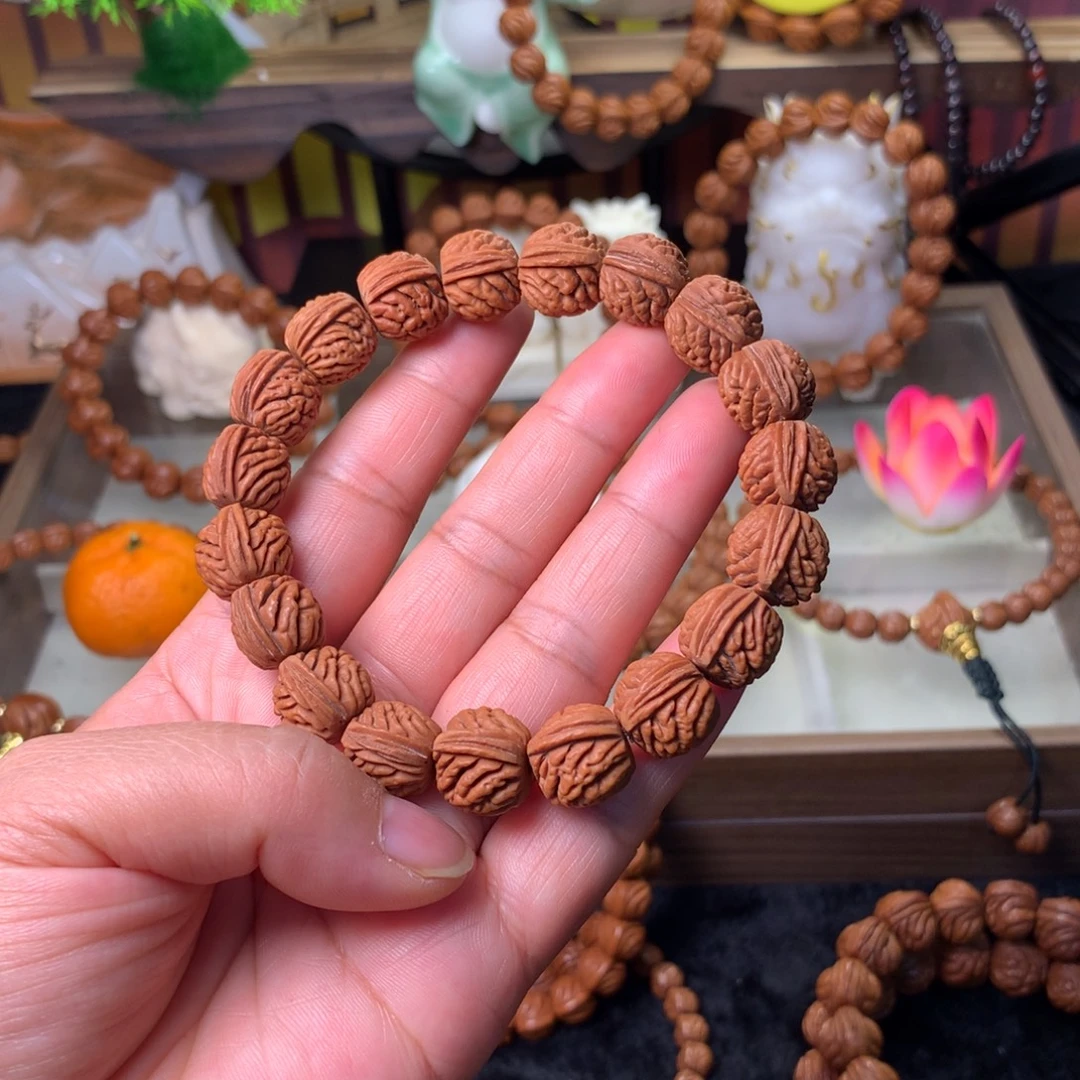 吊坠桃核刺龙手串13