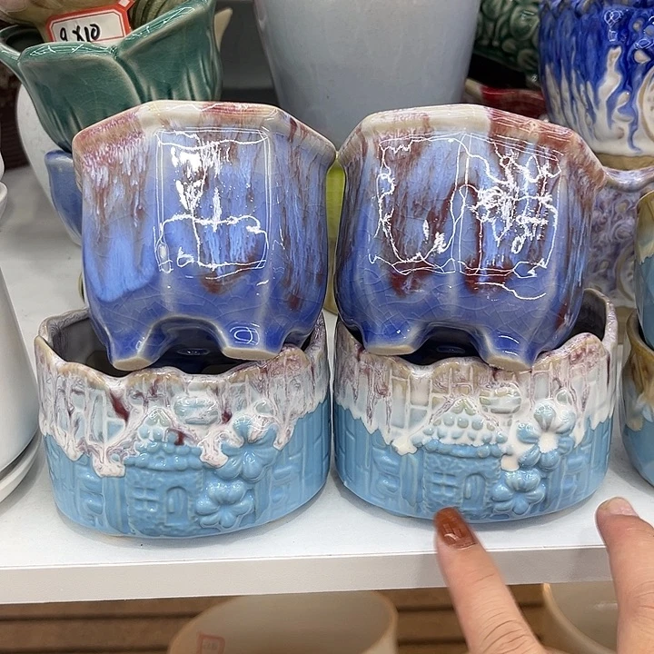 福利品。9.99包邮陶瓷花盆