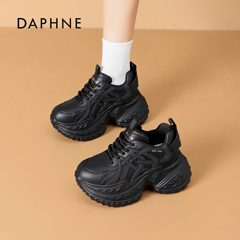 Daphne/达芙妮女鞋2025秋季新款老爹鞋厚底增高休闲时尚百搭运动
