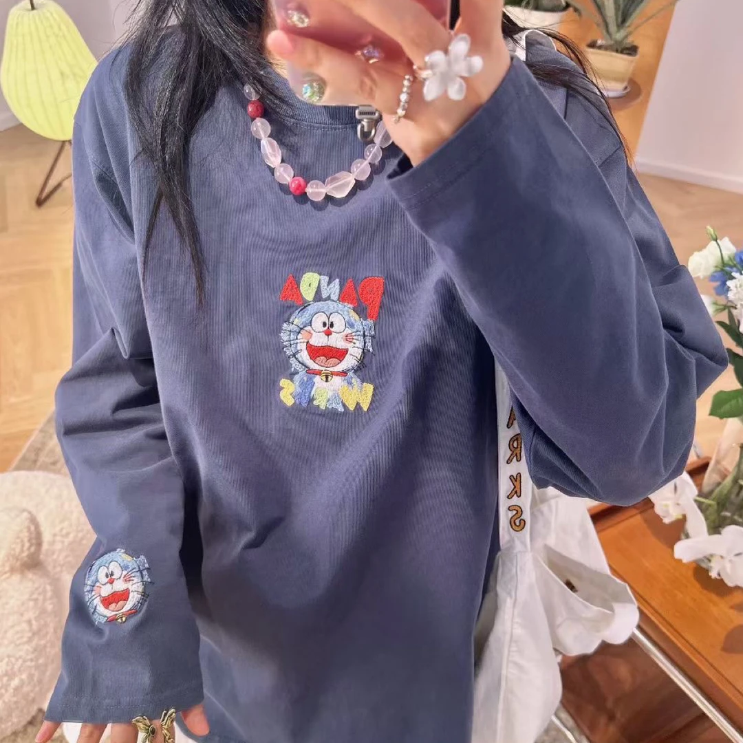 秋冬pandawarks熊猫纸袋25334刺绣几器长袖打底衫