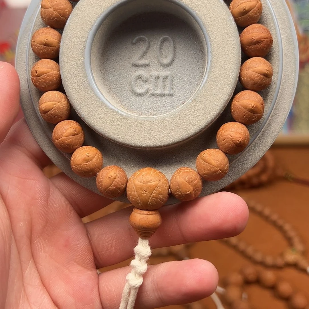 凤眼菩提手串11.5尺寸瑟系列姜黄皮大眼萌